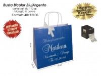 BUSTE IN CARTA BICOLOR BLU/ARGENTO